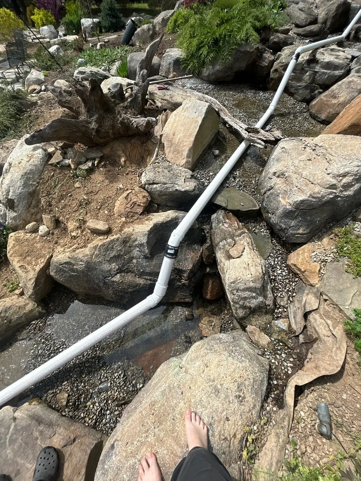 Pond leak diagnostic testing using specialized equipment