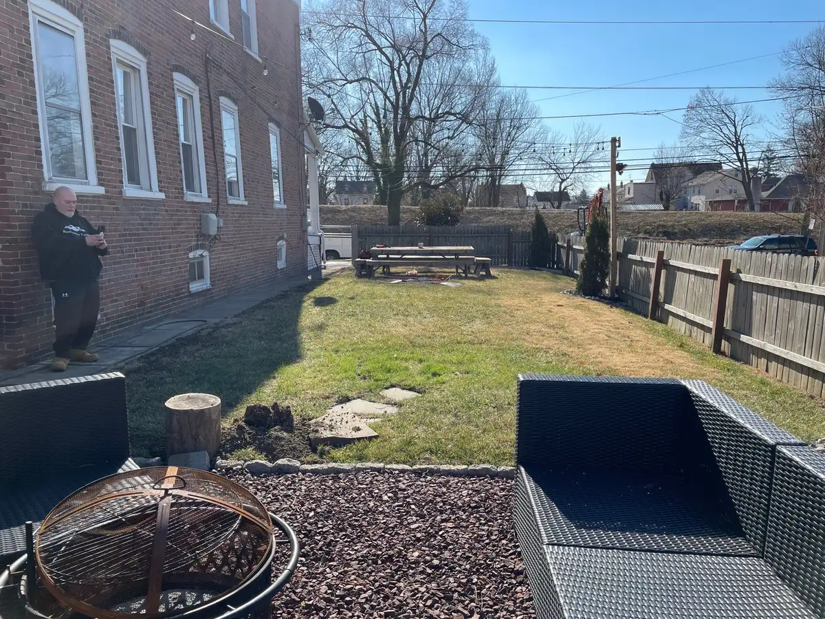 Spring cleanout with basin pressure washing and debris removal